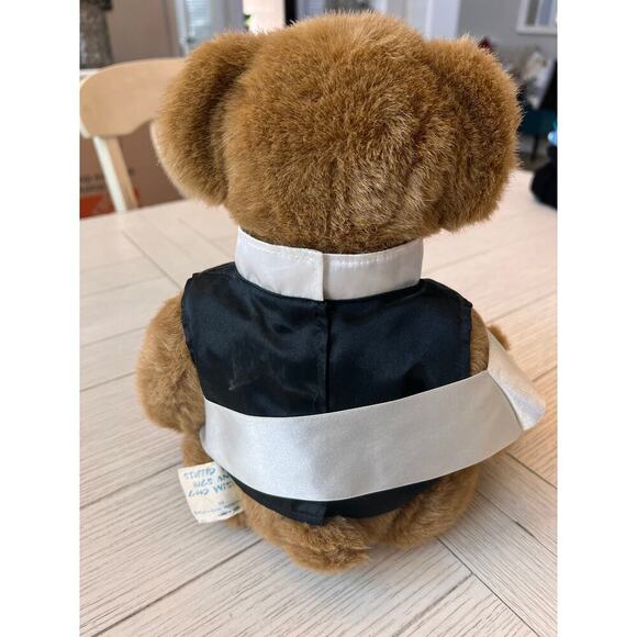 Build a Bear Vintage circa 2003 w/ vest & I love you. Measures approx 16" - Picture 2 of 5